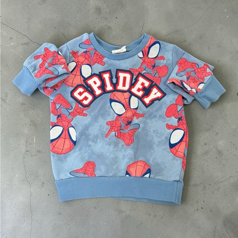 Spider-Man Spidey Sweatshirt Boys 4T Blue Marvel Crewneck